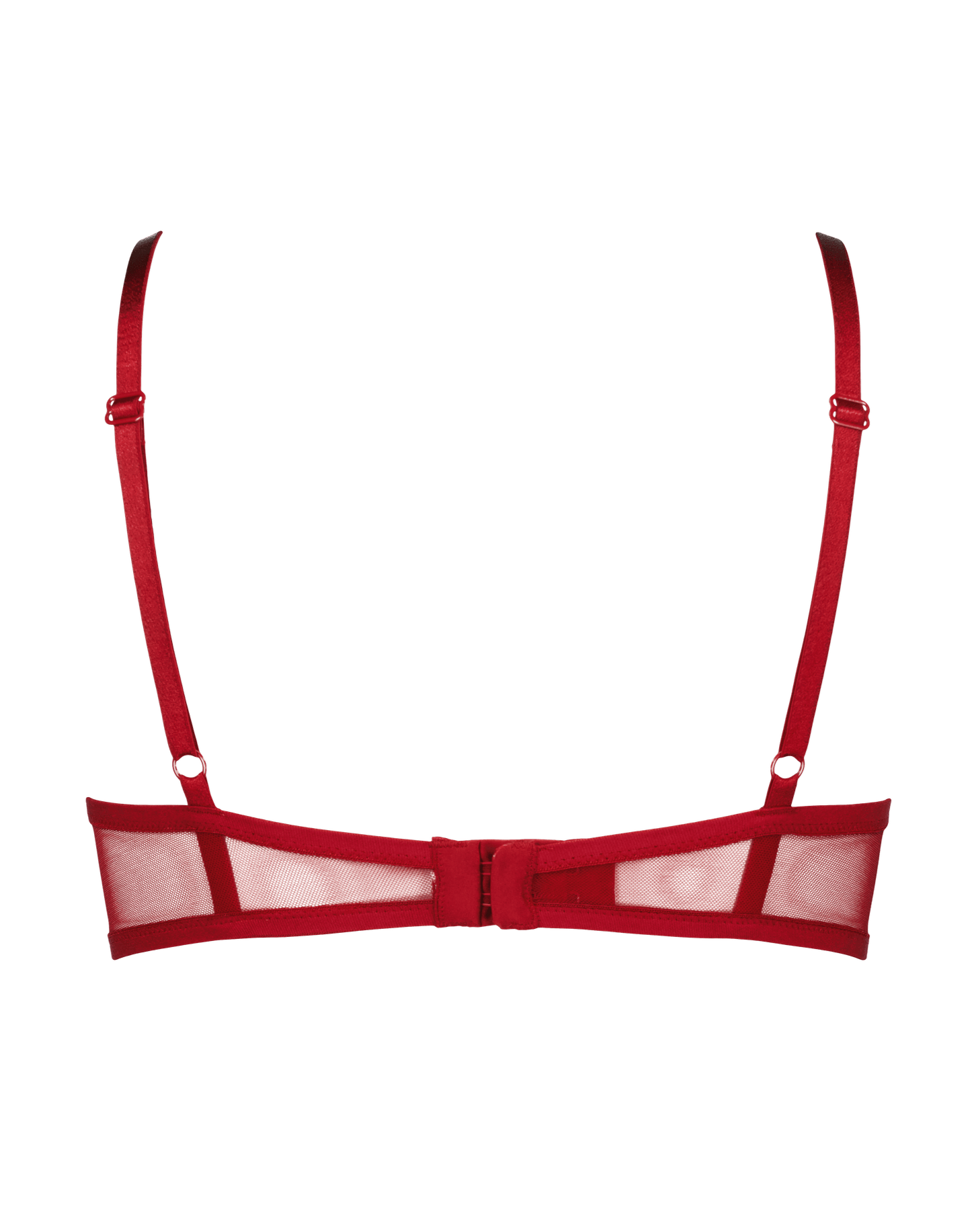 Soutien-gorge avec armatures en tulle rouge pour petites poitrines